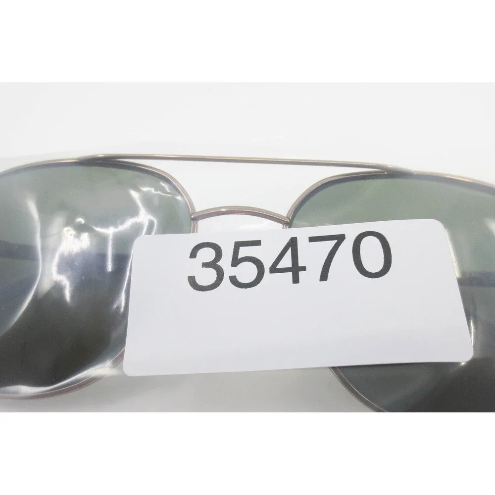 Oliver Mac Aviator Sunglasses Bronze Green Lens 56-17-145 BR Metal Frame Eyewear